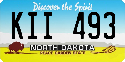 ND license plate KII493
