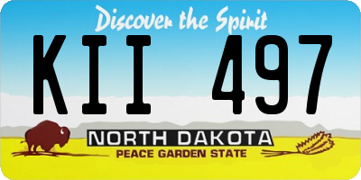 ND license plate KII497