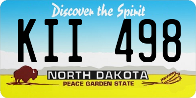 ND license plate KII498