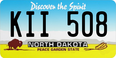ND license plate KII508