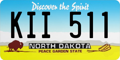 ND license plate KII511