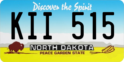 ND license plate KII515
