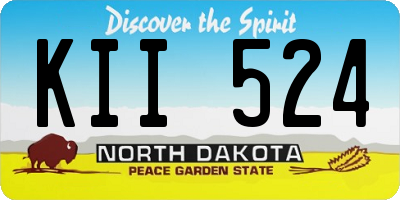 ND license plate KII524