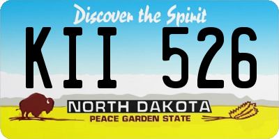 ND license plate KII526