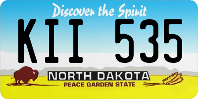 ND license plate KII535