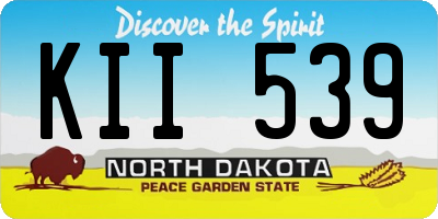 ND license plate KII539