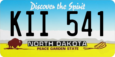 ND license plate KII541