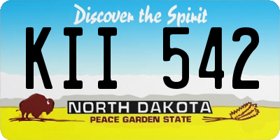 ND license plate KII542