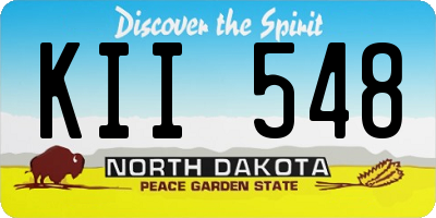ND license plate KII548