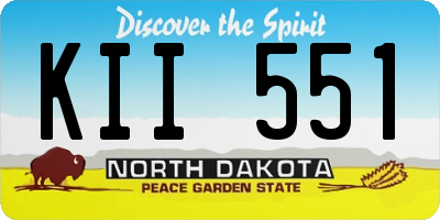 ND license plate KII551