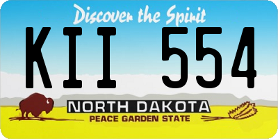 ND license plate KII554
