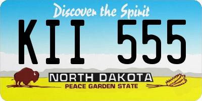 ND license plate KII555