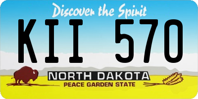 ND license plate KII570