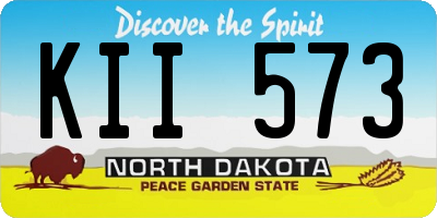 ND license plate KII573