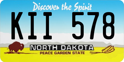 ND license plate KII578