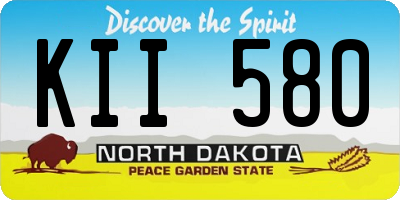 ND license plate KII580