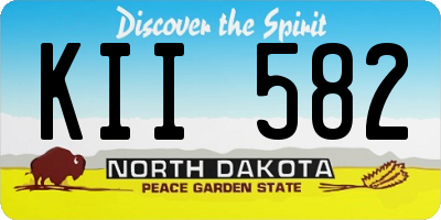 ND license plate KII582