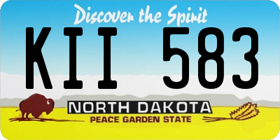 ND license plate KII583