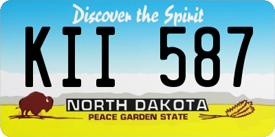 ND license plate KII587