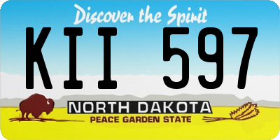 ND license plate KII597