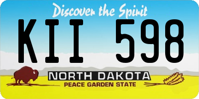 ND license plate KII598