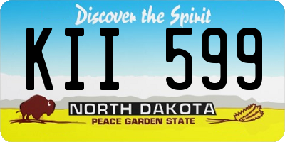 ND license plate KII599
