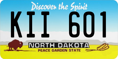 ND license plate KII601