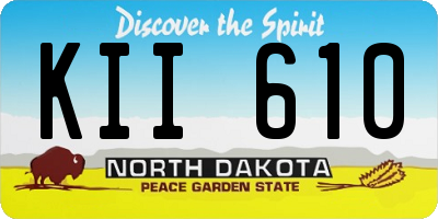 ND license plate KII610