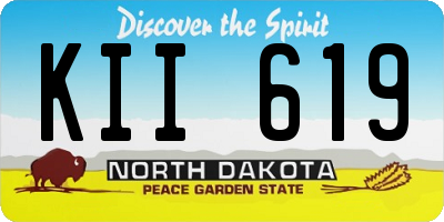 ND license plate KII619