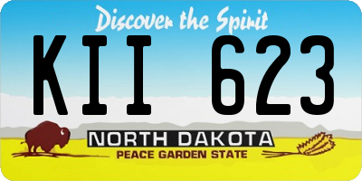 ND license plate KII623