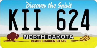 ND license plate KII624