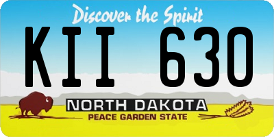 ND license plate KII630