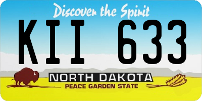ND license plate KII633