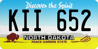 ND license plate KII652