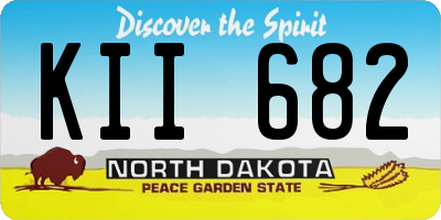 ND license plate KII682