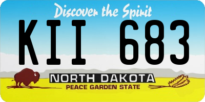 ND license plate KII683