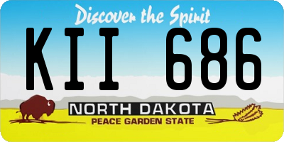 ND license plate KII686