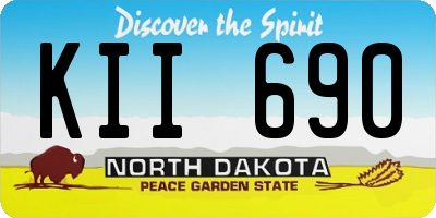 ND license plate KII690
