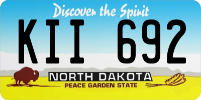 ND license plate KII692