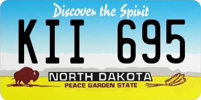 ND license plate KII695