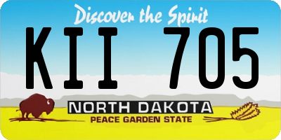 ND license plate KII705