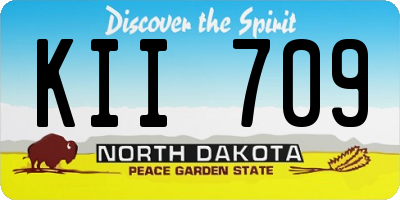 ND license plate KII709