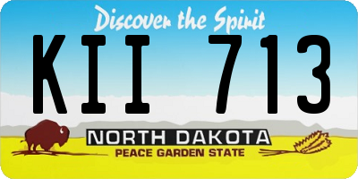 ND license plate KII713