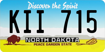 ND license plate KII715