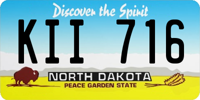 ND license plate KII716