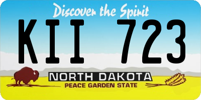 ND license plate KII723