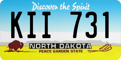 ND license plate KII731