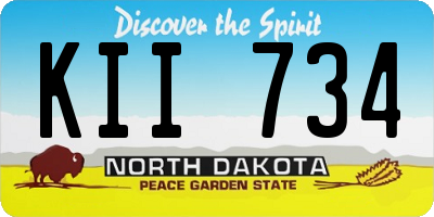ND license plate KII734