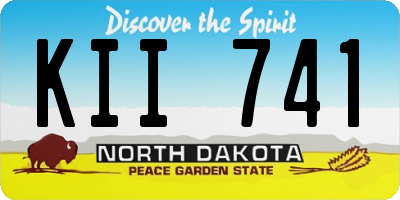 ND license plate KII741