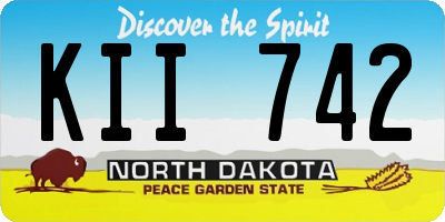 ND license plate KII742